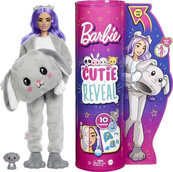 Barbie Cutie Reveal Doll with Puppy Plush Costume & 10 Surprises Including Mini Pet & Color Change, Gift for Kids 3 Years & Older - Image 3