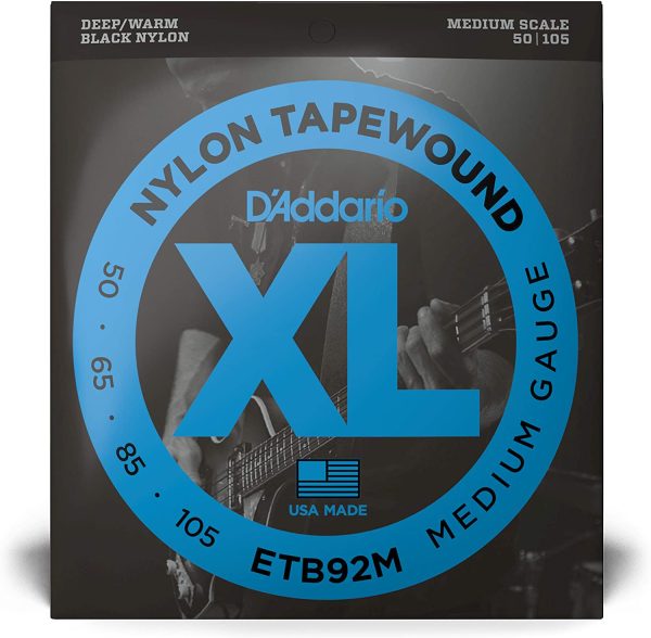 D'Addario ETB92M Tapewound Bass Guitar Strings, Medium, 50-105, Medium Scale - Image 3