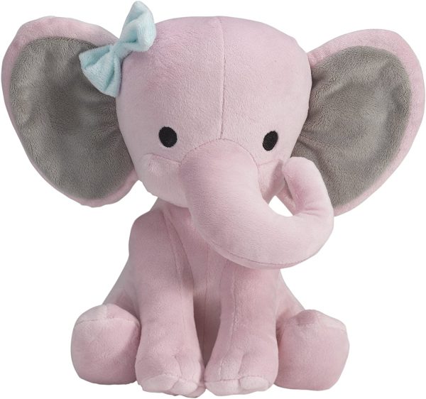 Bedtime Originals Twinkle Toes Pink Elephant Plush, Hazel - Image 2