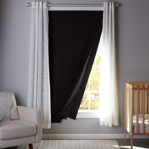 Amazon Basics Portable Window Blackout Curtain Shade with Suction Cups for Travel, Kids, and Baby Nursery - 50" x 78", Black - 1-Pack - Image 4