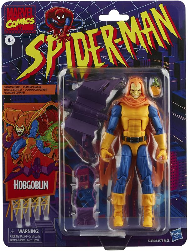 Marvel Legends Series Spider-Man 6-inch Hobgoblin Action Figure Toy, Toy Biz Inspired Design, Includes 3 Accessories: Glider, Pumpkin Bomb, Satchel - Image 7