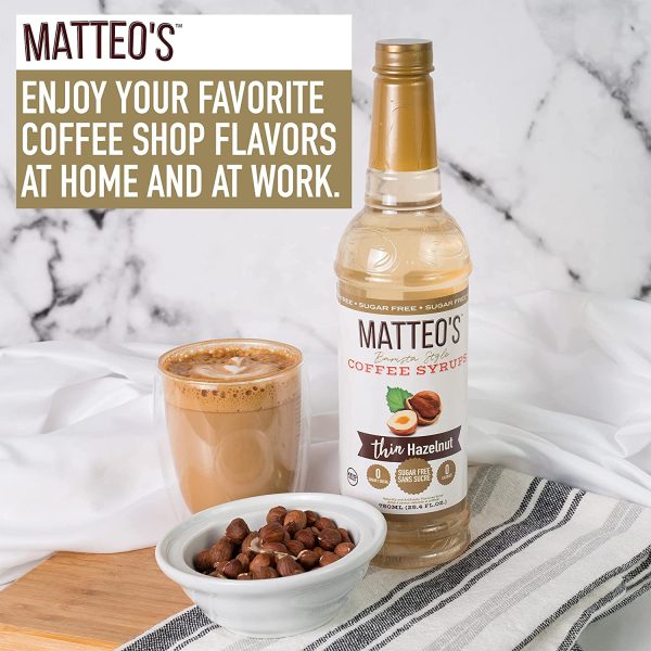 Matteo's Sugar Free Coffee Flavoring Syrup, Salted Caramel, Delicious Coffee Syrup, 0 Calorie, 0 Sugar Coffee Syrups, Keto Friendly, 25.4 Fl Oz - Image 3