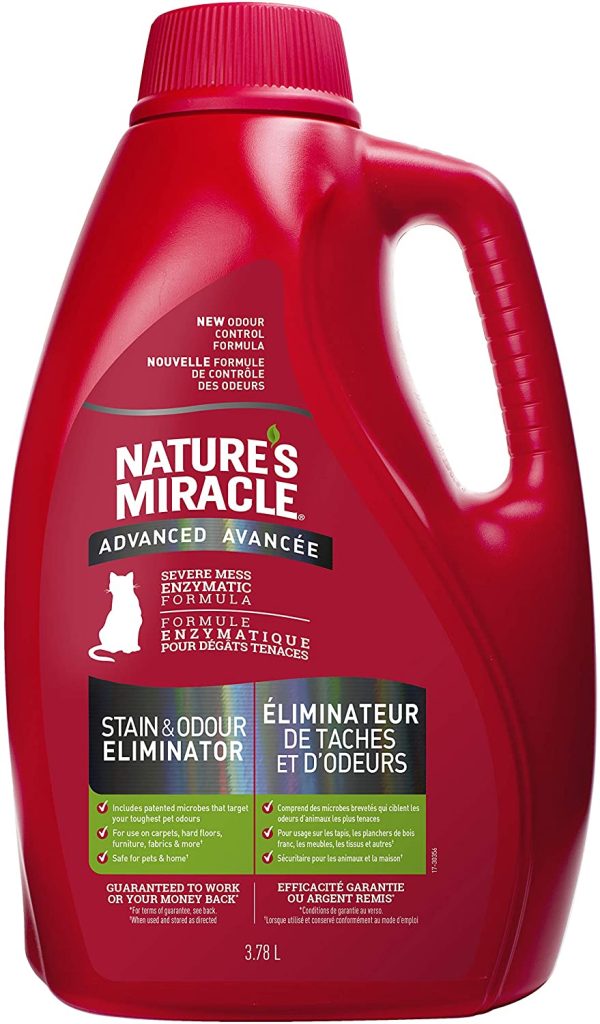 Nature's Miracle Advanced Stain & Odor Remover Just for Cats, Pet Stain Eliminator, 3.7 Litres - Image 3