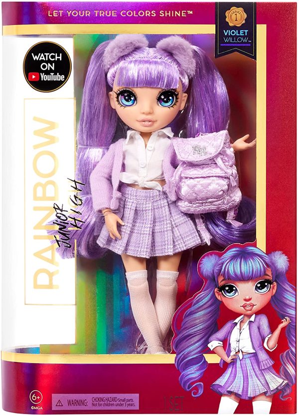 RAINBOW HIGH Jr High Violet Willow - 9-inch Purple Fashion Doll, Multicolor, 580027 - Image 4