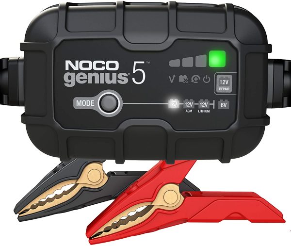 NOCO GENIUS5, 5-Amp Fully-Automatic Smart Charger, 6V and 12V Battery Charger, Battery Maintainer, Trickle Charger, and Battery Desulfator with Temperature Compensation - Image 6