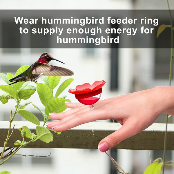 Hummingbird Feeder Ring , 3 Pack Flower Hummingbird Ring Feeders for Outdoors,Bird Feeders ,Garden Backyard Decorative - Image 3