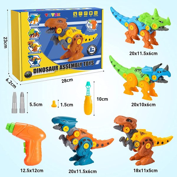 Toys for 3-8 Year Old Boys Girls, KULUO Take Apart Dinosaur Toys for 3-8 Year Old Kids DIY Construction Set for 3-8 Year Old Boys Building Toy Set for Kids Age 3-8 Birthday Gift for Kids Age 3-8 - Image 3