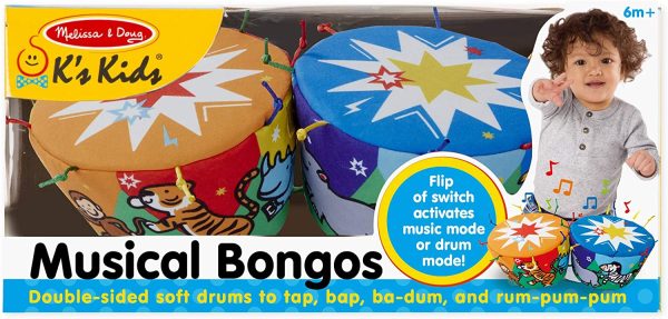 Melissa and Doug K's Kids Bongo Drums Soft Musical Instrument - Image 6