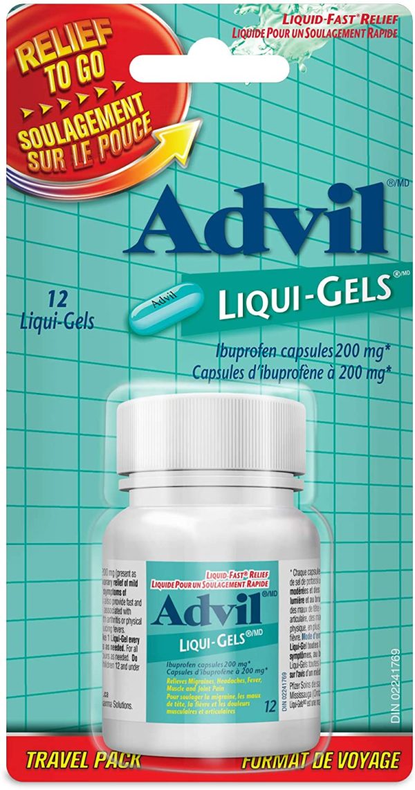 Advil Advil Liqui-gels Relief-to-go (12 Count), 200 Mg Ibuprofen, Temporary Pain Reliever/Fever Reducer 12 Count - Image 4