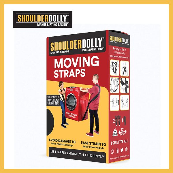 SHOULDER DOLLY Moving Straps - Lifting Strap for 2 Movers - Move, Lift, Carry, And Secure Furniture, Appliances, Heavy, Bulky Objects Safely, Efficiently, More Easily Like The Pros - Essential Moving Supplies - LD1000 - Image 2