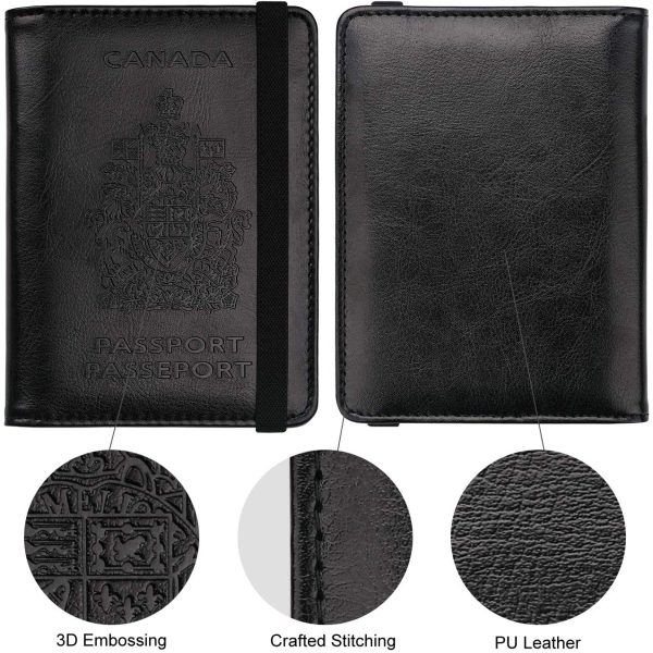 WALNEW RFID Blocking Passport Holder Wallet Cover Case - Image 7