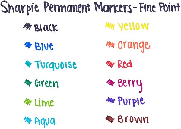 Sharpie 1765444 Fine Point Permanent Markers, 2 Green Markers - Image 3