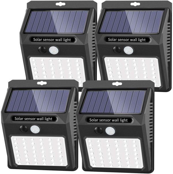 Solar Lights Outdoor [4Pack/3 Working Mode],  Solar Security Lights Solar Motion Sensor Lights Wireless IP 65 Waterproof Outdoor Lights for Garden Fence Patio Garage (42LED) - Image 6