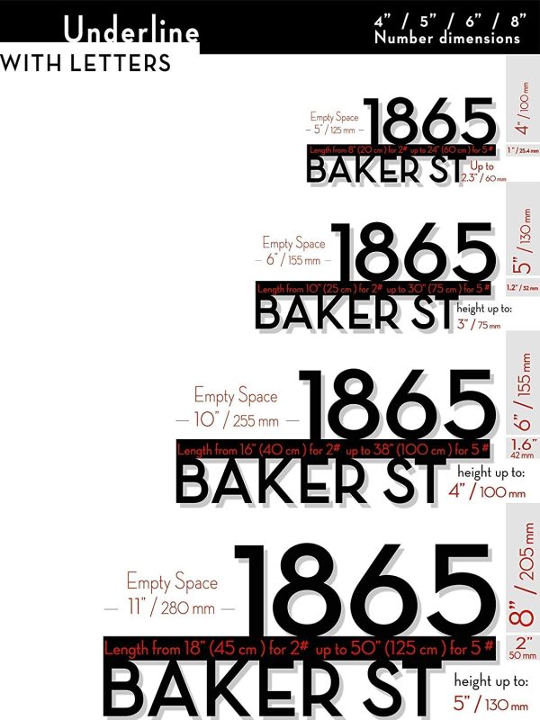 Modern House Numbers - Street Address - Black with Black Acrylic - Contemporary Home Address - Sign Plaque - Door Number - Image 5