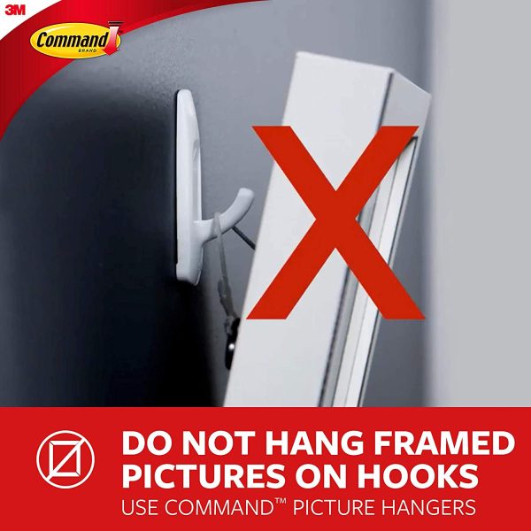 Medium Utility Hooks, 9 Self Adhesive Wall Hooks 12 Strips - Easy to Open Packaging - GP001-9NA - Image 3