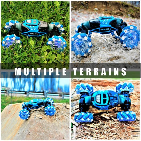 Transforming Monster Truck Toy - 1:16 Giant RC Monster Truck Transforming Into Stunt Car - Large Monster Truck Toys - 4WD Rock Climber with 360?? Rotation ?C Hand-Sensing Monster Trucks for Boys, Girls - Image 7