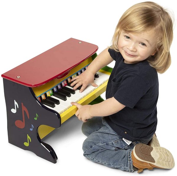 Melissa and Doug Learn to Play Piano, Musical Instruments, Solid Wood Construction, 25 Keys and 2 Full Octaves (29.21 cm H x 24.13 cm W x 40.64 cm L) - Image 2