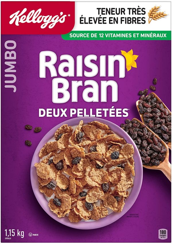 Kellogg's Two Scoops Raisin Bran Cereal, 1150g