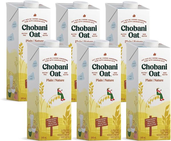 Chobani Plain Oat Milk| 6 Pack- 946ml | Plant-Based Oat Beverage | Shelf Stable | Dairy Free | Vegan Friendly | NON-GMO |Nut Free, white - Image 3