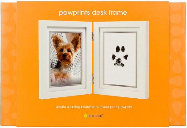 Pearhead Pet Pawprint Clean Touch Ink Kit Desk Photo Frame, for The Pet Lover, Dog Or Cat Owner - Image 3