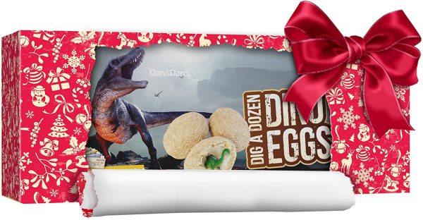 Dig a Dozen Dino Eggs Dig Kit - Easter Egg Toys for Kids - Archaeology Science STEM Crafts Gifts for Boys & Girls - Break Open 12 Unique Large Surprise Dinosaur Filled Eggs & Discover 12 Cute Dinosaurs - Image 7