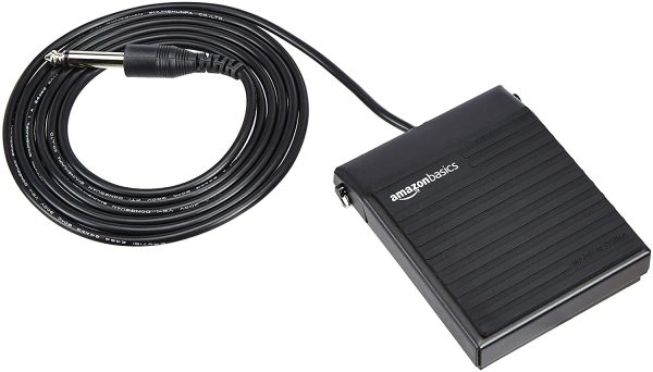 Amazon Basics Sustain Pedal for Portable Keyboards - Black