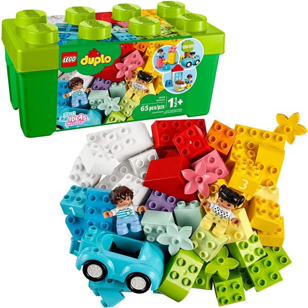 LEGO DUPLO Classic Brick Box 10913 First LEGO Set with Storage Box, Great Educational Toy for Toddlers 18 Months and up, New 2020 (65 Pieces) - Image 4