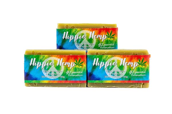 Natural Hippie Hemp Soaps - Handmade Body Bars - 100g 3 Pack - Image 2