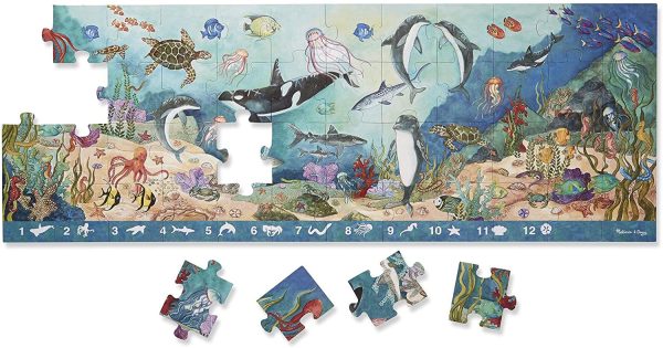 Melissa & Doug Search and Find Beneath The Waves Floor Puzzle (48 pcs, Over 1.21 Meters) - Image 2