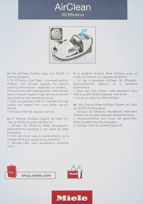 Miele 3D G/N AirClean Dustbags - Image 6