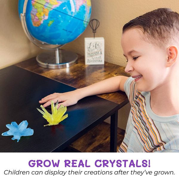 Crystal Growing Kit - Grow 2 Large Crystals, Blue & Yellow Colors - Cool Kids Science Experiment Kits and DIY STEM Project for Teens - Great Gifts for Boys or Birthday Gift Ideas for Girls - Image 6