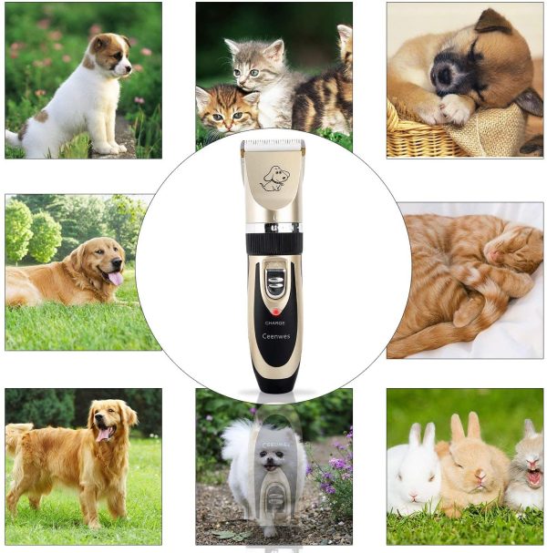 Cat Clipper Low Noise Pet Clippers Rechargeable Trimmer Cordless Pet Grooming Tool Professional Horses Hair Trimmer with Comb Guides Scissors Nail Kits for Cats Dogs Horses & Other Hairy Animals - Image 5