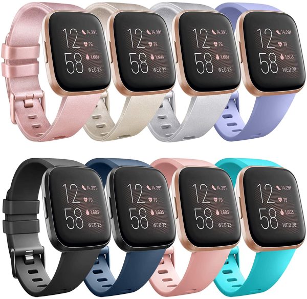 Tobfit for Fitbit Versa 2 Bands / Fitbit Versa Bands, Sport Wristband Small Large Classic TPU Replacement Watch Band for Fitbit Versa & Fitbit Versa Lite & Versa SE & Versa 2 Smart Watch - Image 5