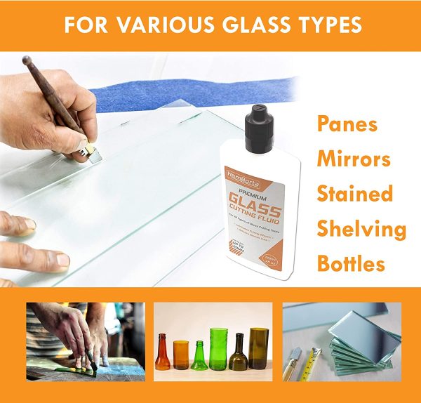 ? Glass Cutting Oil 120ml 4 Fl Oz - Professional Glass Cutter Oil for Glass Cutters & Bottle Cutter Lubricant, Use Glass Cutting Fluid on Glass Panes, Mirrors, Glass Tiles & Stained Glasses - Image 3