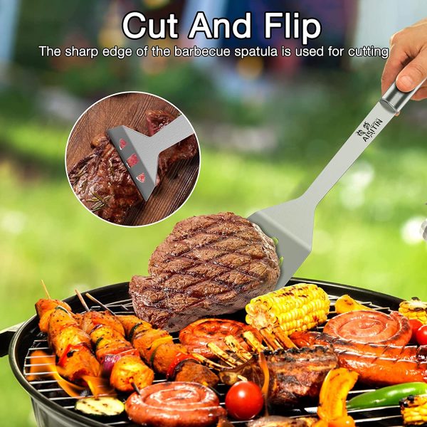 AISITIN BBQ Tools, BBQ Accessories,Stainless Steel BBQ Set, BBQ Utensils Set, BBQ Grill Set for Outdoor Camping, Picnic, Party, BBQ Gift for Men Women - Image 4