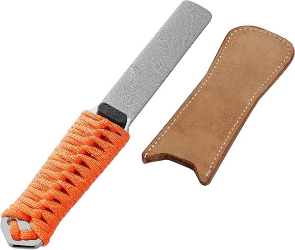 SHARPAL 181N Dual-Grit Diamond Sharpening Stone with Leather Strop, Tool Sharpener for Sharpening Knife, Axe, Hatchet, Lawn Mower Blade, Garden Shears, Chisels, Spade, Drills and All Blade Edge - Image 3