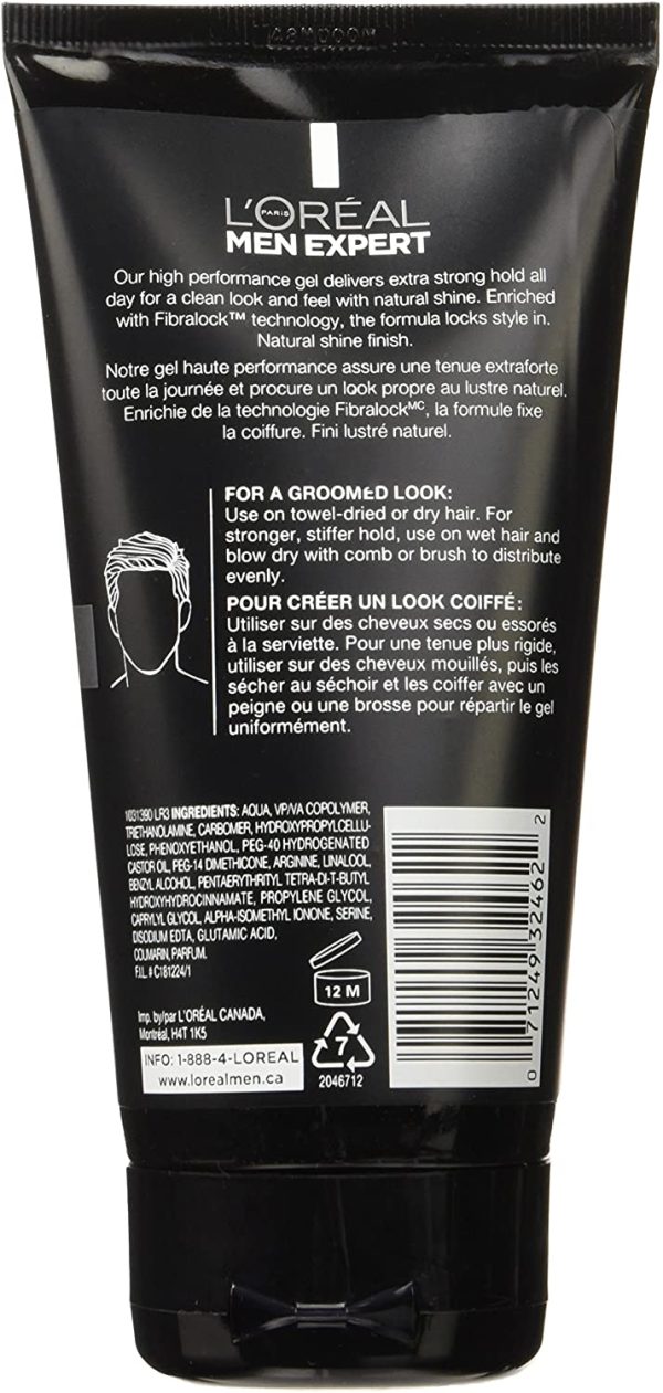 L'Oreal Paris Men Expert Defining Gel, Strong Hold Hair Gel for Men, 150 ML - Image 3