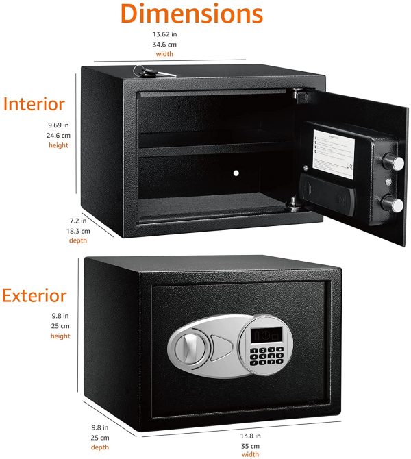 Security Safe Box, 0.5 Cubic Feet