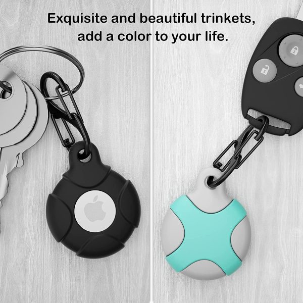 4 Pack Silicone Case for Apple AirTag with Keychain Ring, Meokkaebi Waterproof Anti-Scratch Protective Tracker Cover Compatible with AirTags 2021 for Pets, Keys, Luggage, Backpacks(Multiple Colours) - Image 2