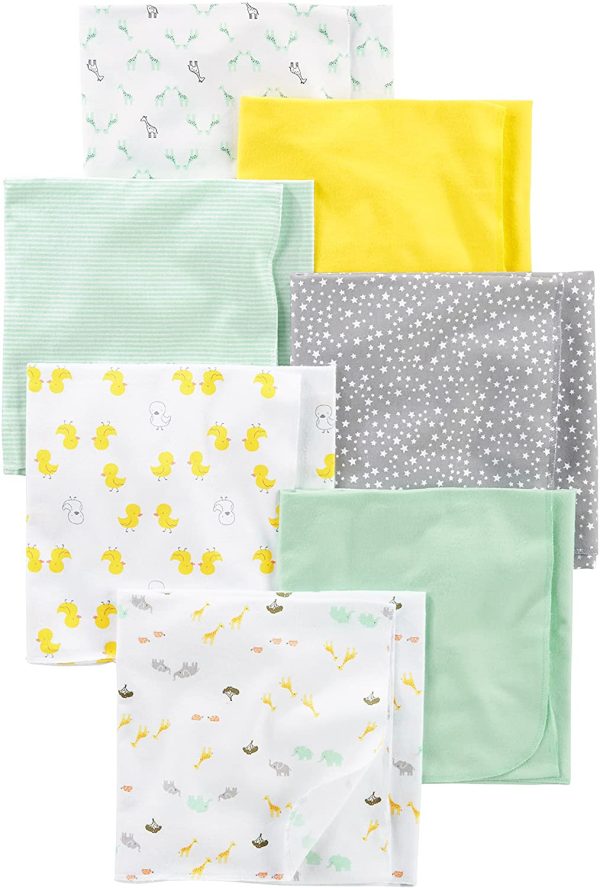 Simple Joys by Carter's unisex-baby 7-Pack Flannel Receiving Blankets