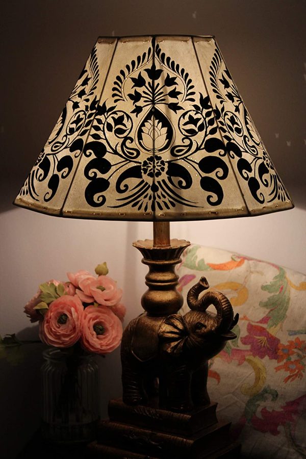 Vintage Inspired Lamp shade| Handmade Lamp shade| Table Lampshade | Lampshade H-10, W-16 inches