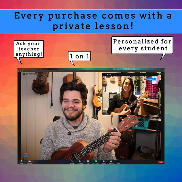 Concert Ukulele Bundle, Free Private Lesson(Zoom), 11 Accessories, Easy to Learn for Kids, Great Value Beginner Ukulele Instrument, Beginner Kit for Adult - Image 4