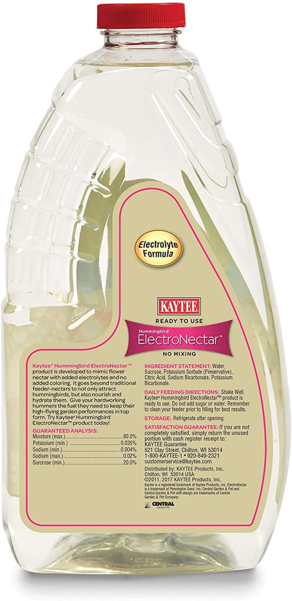 Kaytee Hummingbird Ready to Use Electro Nectar, 64-Ounce