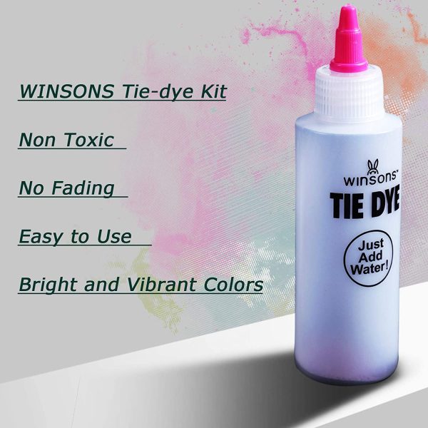 WINSONS Tie Dye Kit, 20 Colours n Toxic Permanent Fabric Dye Art Set for Kids Women for Homemade Party Creative Group Activities DIY Gift - Image 3