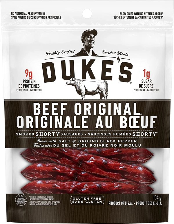 Smoked Shorty Sausages - Beef Original, 104g - Image 2