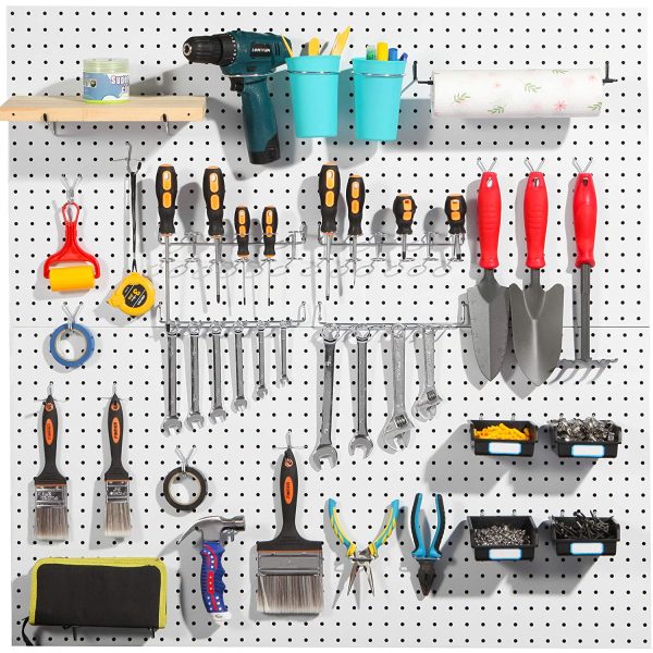 Pegboard Hooks, with Bins, Peg Locks, for Organizing Various Tools, 204 PCS, 80 of Which are Locks - Image 6