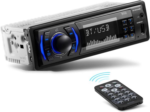 BOSS Audio Systems 616UAB Multimedia Car Stereo ?C Single Din LCD, Bluetooth Audio and Calling, Built-in Microphone, MP3 Player, WMA, USB, Auxiliary Input, AM/FM Radio Receiver, Wireless Remote Control