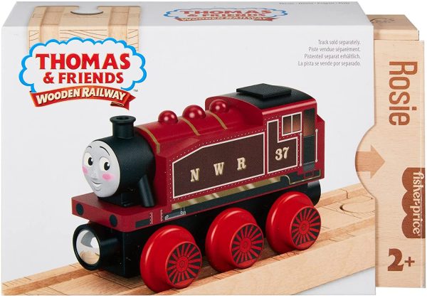 Thomas & Friends Wooden Railway Rosie Engine, Push-Along Toy Train Made from sustainably sourced Wood for Toddlers and Preschool Kids, Multicolor - Image 4