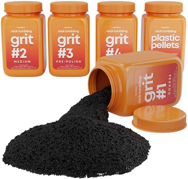 Dan&Darci Rock Tumbler Grit Refill Kit - 3.5 Pounds Grits Media + Poly Plastic Pellets - Rock Polishing Media - Polish for Any Brand Tumbler - Rock Tumbling Supplies - Stone Polisher - Image 4