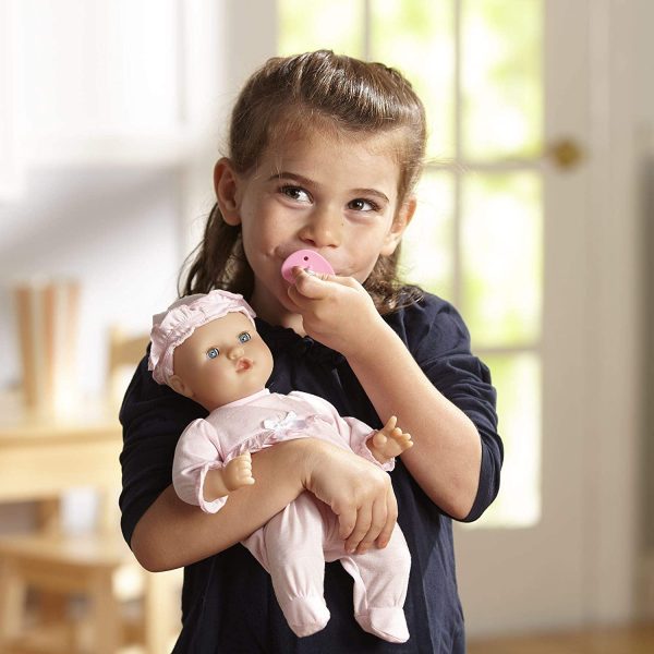 Melissa & Doug Mine to Love Jenna 30 cm Soft Body Baby Doll, Romper and Hat Included, Wipe-Clean Arms & Legs - Image 2